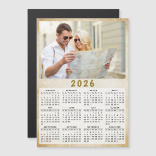 Calendario 2026 Foto Personalizada Tarjeta Magnéti
