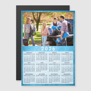 Calendario 2026 Fotografía de Blue Fridge Magnet