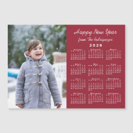 Calendario 2026 Fotografía Feliz Año Nuevo Imán Bo