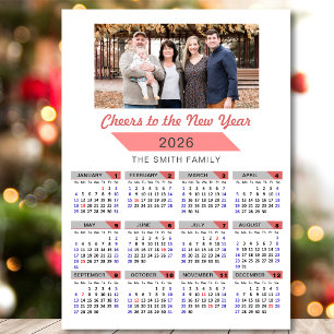 Calendario 2026 Fotos magnéticas de la familia ros