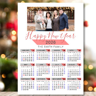 Calendario 2026 Fotos magnéticas de la familia ros
