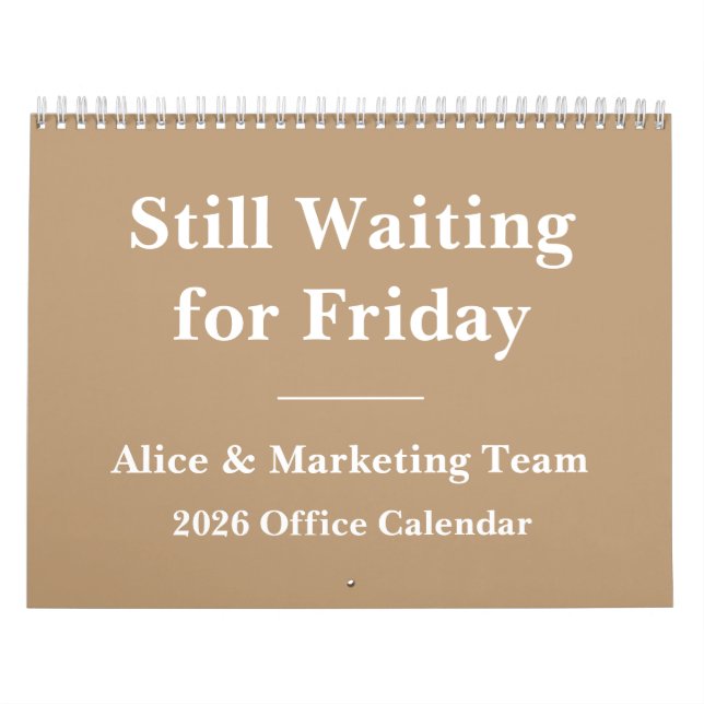 Calendario 2026 Funny Office Countdown to Weekend (Tapa)