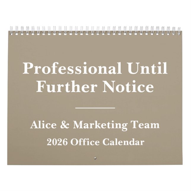 Calendario 2026 Funny Office Minimalist Humor (Tapa)