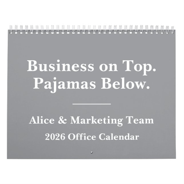Calendario 2026 Funny Office Remote Work Humor (Tapa)