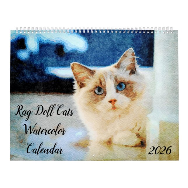 Calendario 2026 Gorgeous Rag Doll Cat Mam Lover Owner Gift (Tapa)