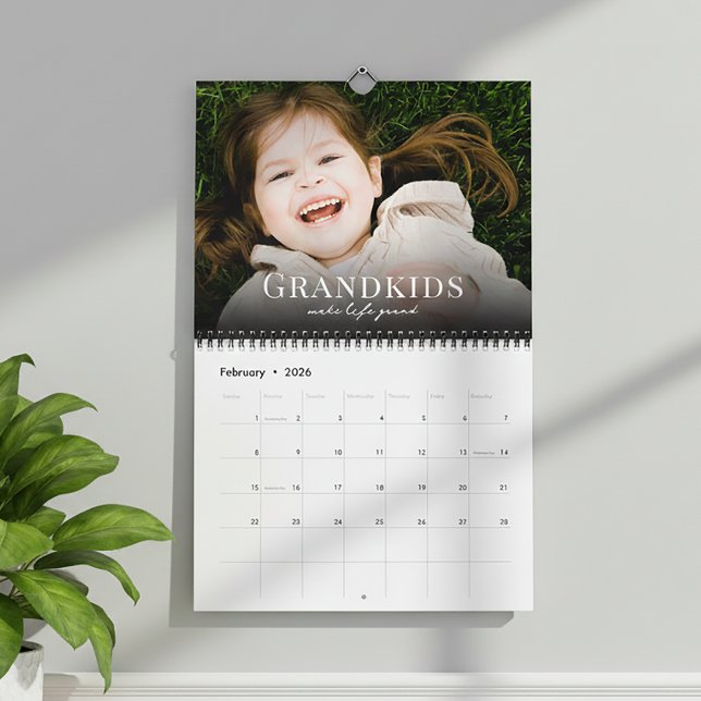 Calendario 2026 Grandkids Make Life Grand Custom Photo  (Subido por el creador)