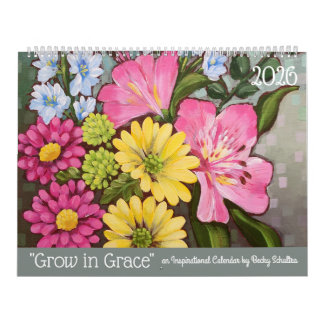 Calendario 2026 Grow in Grace Inspirational Floral Calendar