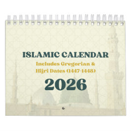 Calendario 2026 Islamic Hijri Calendar | Gregorian + Hijri
