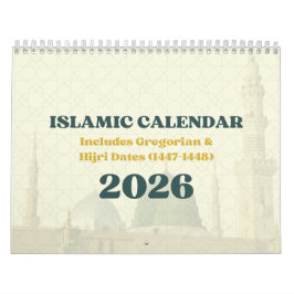 Calendario 2026 Islamic Hijri Calendar | Gregorian + Hijri