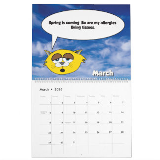 Calendario 2026 Jerry The Cat Calendar