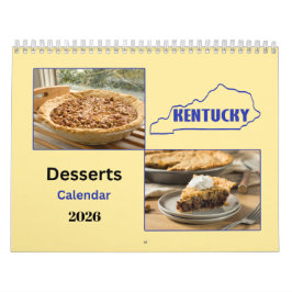 Calendario 2026 Kentucky Desserts 12 Month Calendar