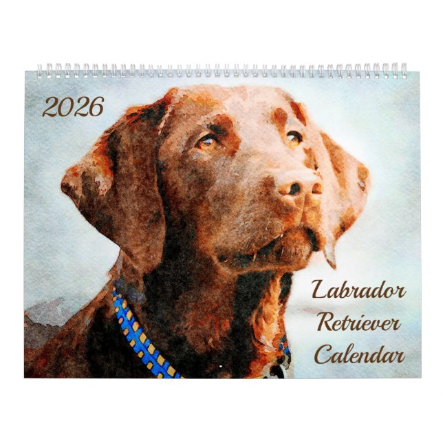 Calendario 2026 Labrador Retriever Dog Owners Lovers Gift (Tapa)