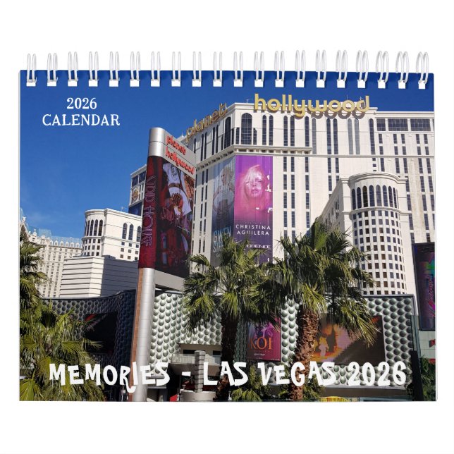 Calendario 2026 Las Vegas Bachelorette Party Keepsake Photo (Tapa)