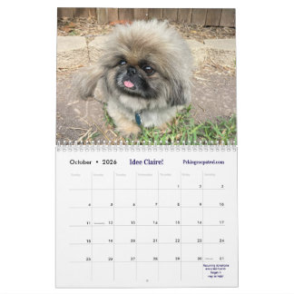 Calendario 2026 Liz E.'s Pekingese Calendar