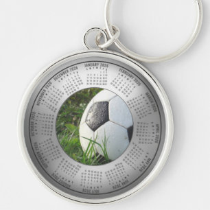 Calendario 2026 Llavero Balón de Fútbol en Césped