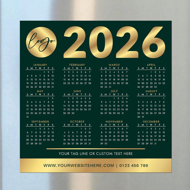 Calendario 2026 Logo de negocios Green & Gold Corp (Subido por el creador)