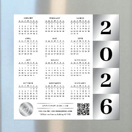 Calendario 2026 logotipo comercial Código QR Croma
