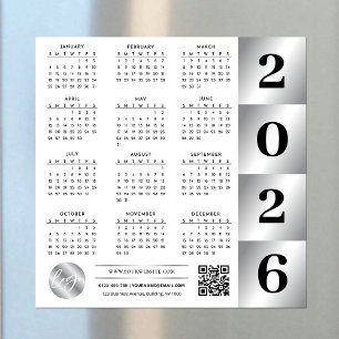 Calendario 2026 logotipo comercial Código QR Croma