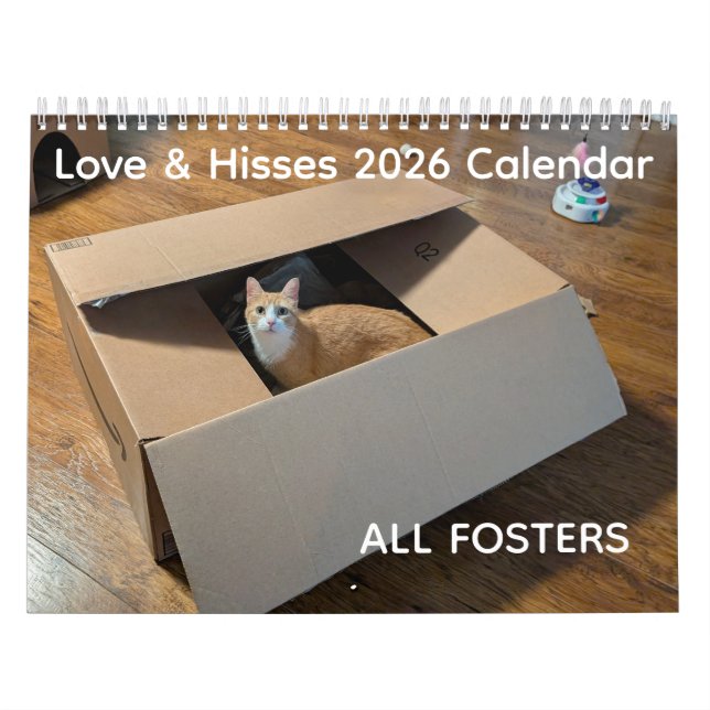 Calendario 2026 Love & Hisses Calendar - ALL FOSTERS (Tapa)