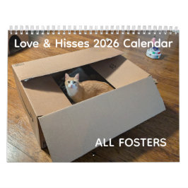 Calendario 2026 Love & Hisses Calendar - ALL FOSTERS