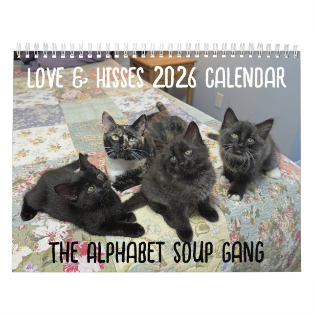 Calendario 2026 Love & Hisses Calendar - Alphabet Soup Gang (Tapa)