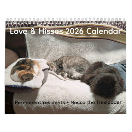 Calendario 2026 Love & Hisses Calendar - Permanent Residents
