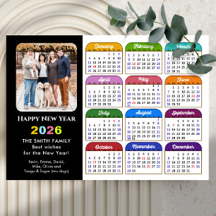 Calendario 2026 Magnético moderno de fotos en colo
