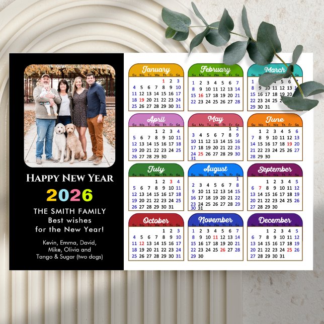 Calendario 2026 Magnético moderno de fotos en colo (Subido por el creador)