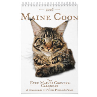 Calendario 2026 Maine Coon Cat Calendar
