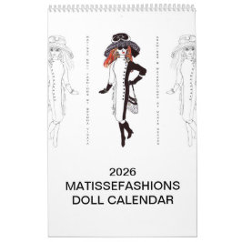 Calendario 2026 MatisseFashions Illustration Calendar