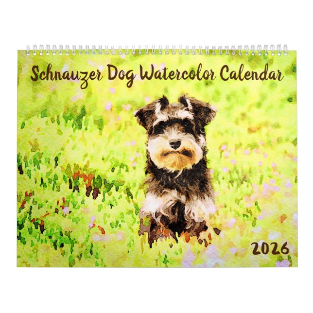Calendario 2026 Miniature Schnauzer Dog Mama Owner Lover Gift (Tapa)