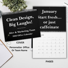 Calendario 2026 Minimalist Funny Office