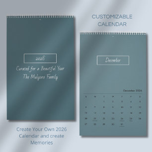 Calendario 2026 Minimalista Moderno Elegante