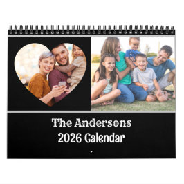 Calendario 2026 Modern Cree su propia familia de Personalizad