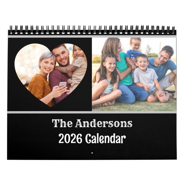 Calendario 2026 Modern Cree su propia familia de Personalizad (Tapa)
