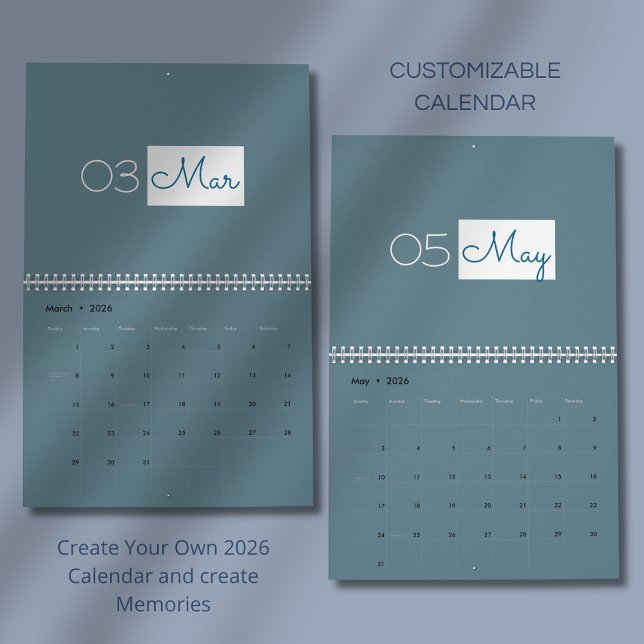 Calendario 2026 Moderno Simple y Elegante (Subido por el creador)