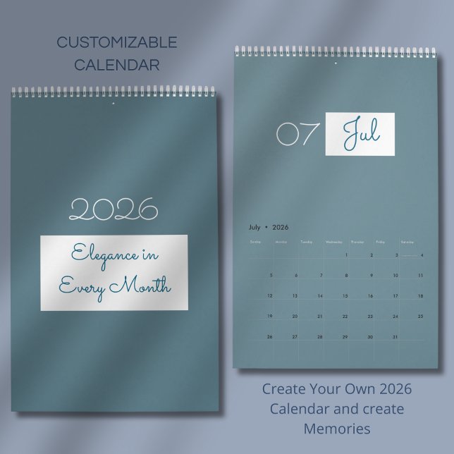 Calendario 2026 Moderno Simple y Elegante (Subido por el creador)