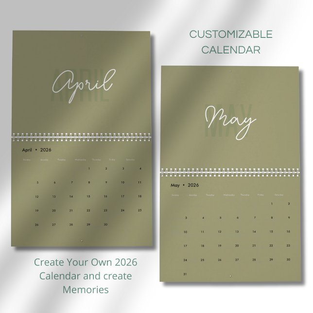 Calendario 2026 Moderno Simple y Elegante (Subido por el creador)
