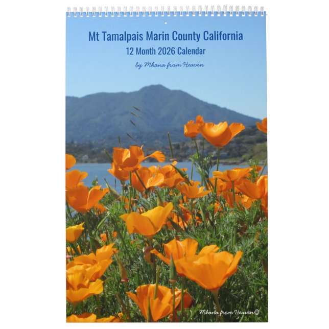 Calendario 2026 Mt Tamalpais California Calendar II  1 Page (Tapa)
