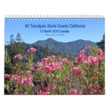 Calendario 2026 Mt Tamalpais Marin County CA