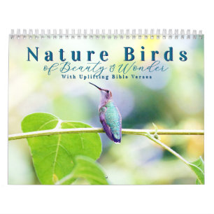 Calendario 2026 Naturaleza Aves con Escrituras Inspiradoras