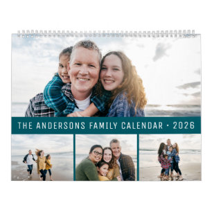 Calendario 2026 Personalizado Familia Simple Minimalista
