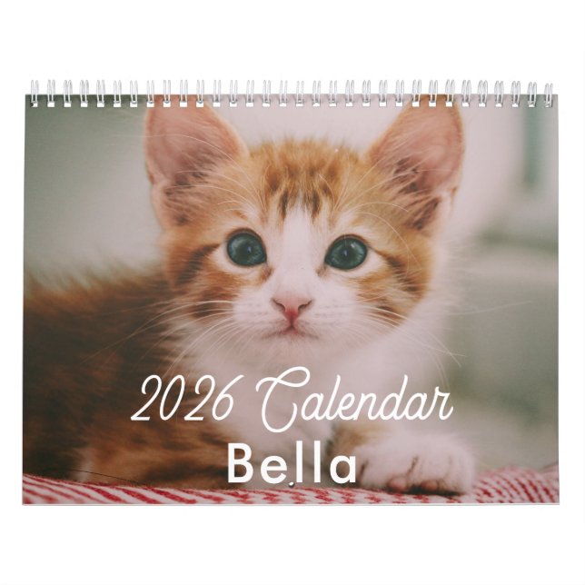 Calendario 2026 Personalized Cat Photos Create Your Own (Tapa)