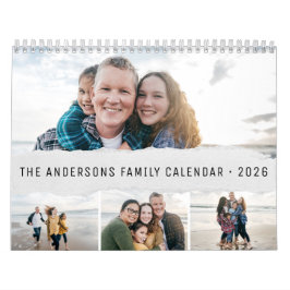 Calendario 2026 Personalized Family Simple Minimalist
