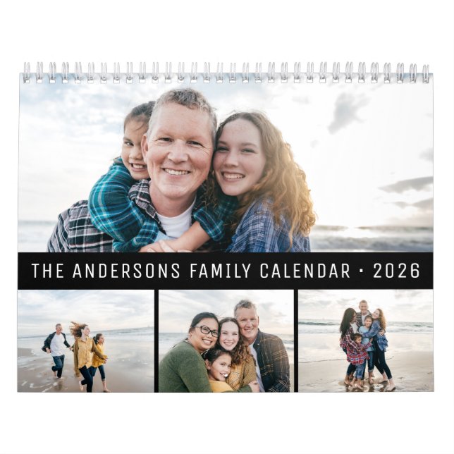 Calendario 2026 Personalized Family Simple Minimalist  (Tapa)