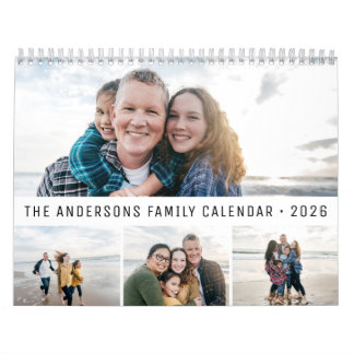 Calendario 2026 Personalized Family Simple Minimalist 