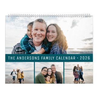 Calendario 2026 Personalized Family Simple Minimalist 