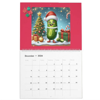 Calendario 2026 Pickle Character Themed