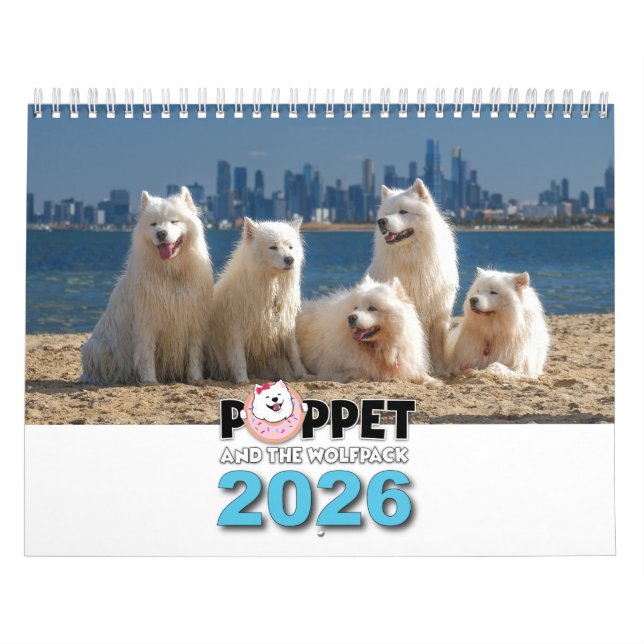 Calendario 2026 Poppet y la manada de lobos (Tapa)