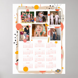Calendario 2026 Póster de Foto Familiar 18x24